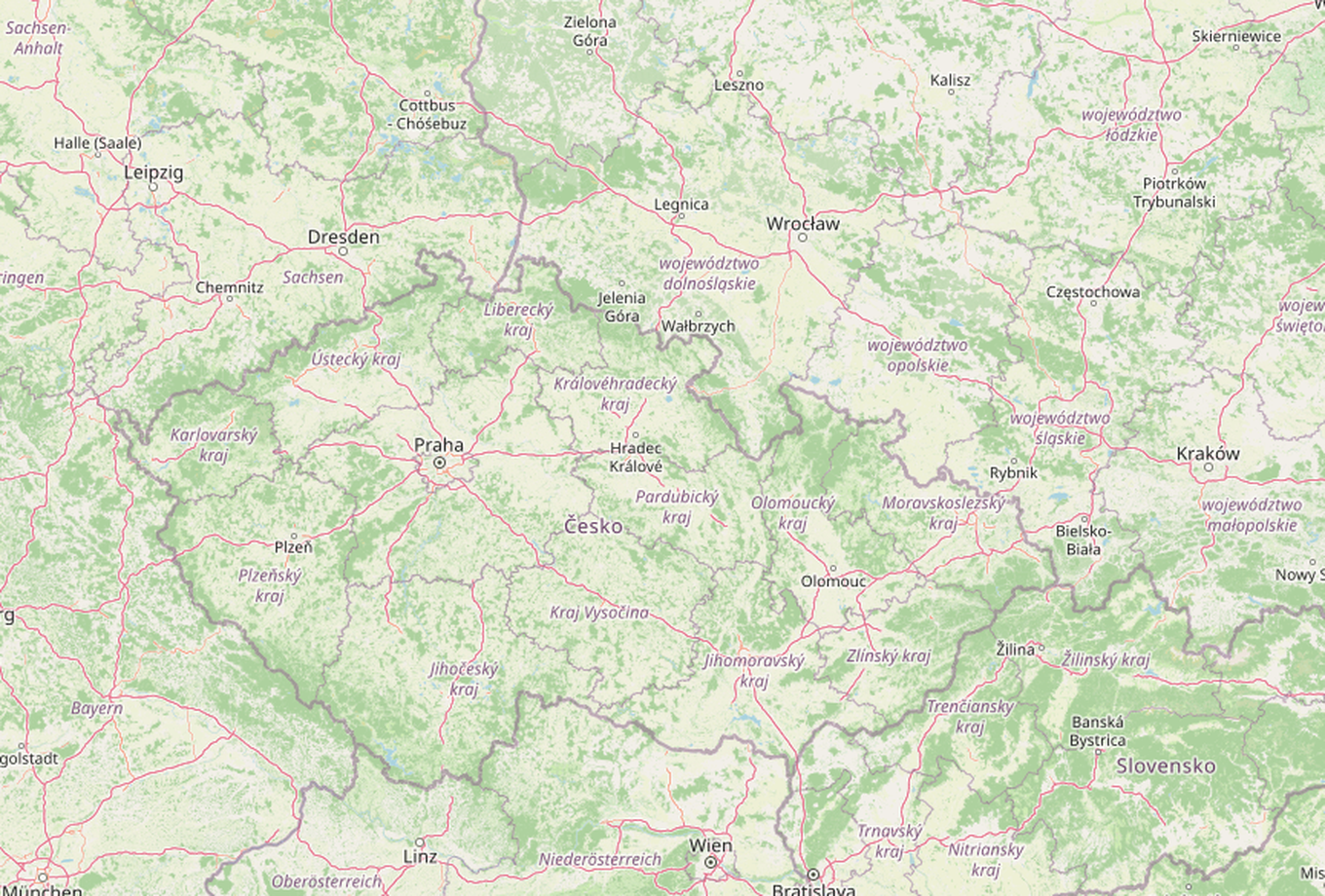 Podkladová mapa ČR